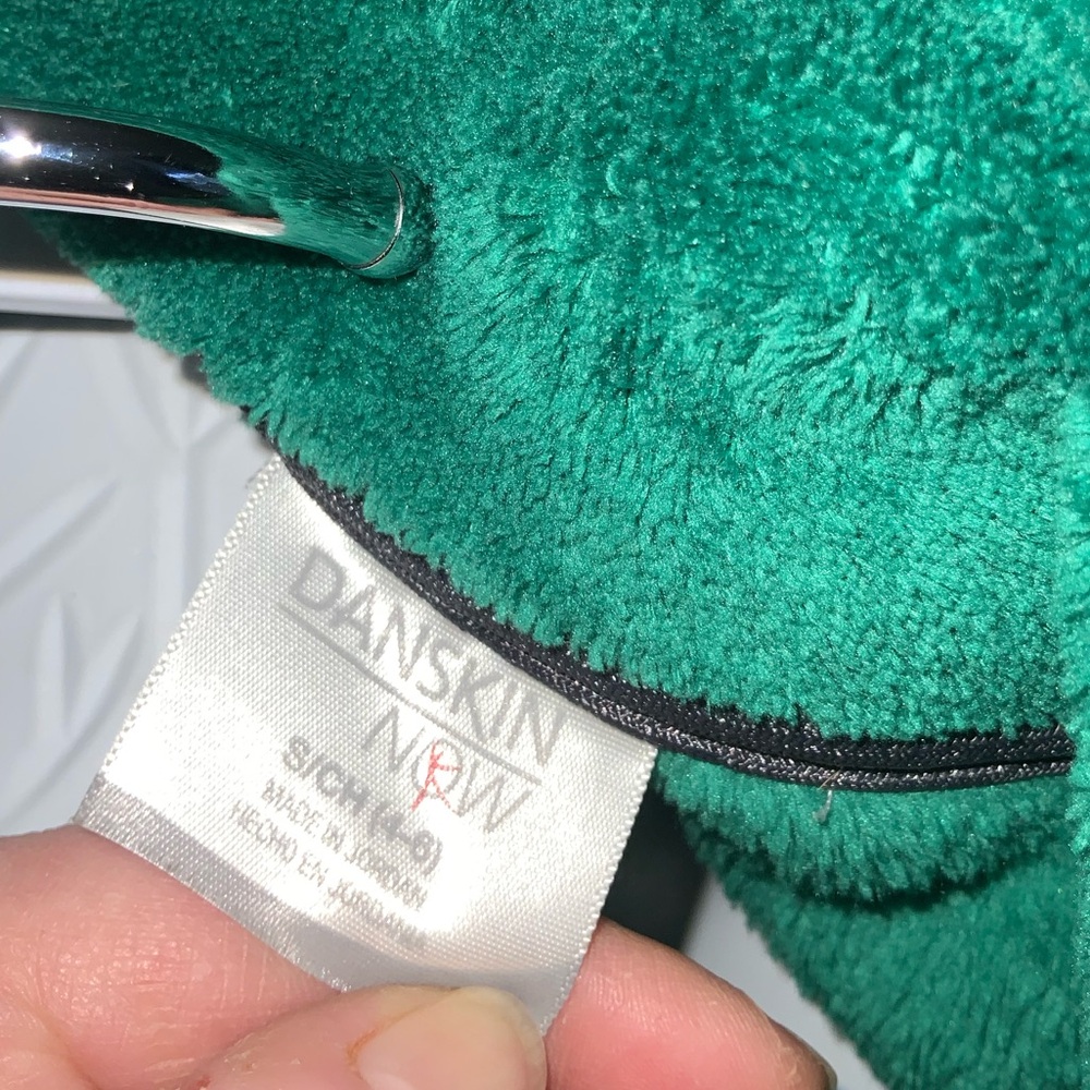 Danskin Cozy Green and Black Teddy Jacket Sz S - Picture 10 of 11